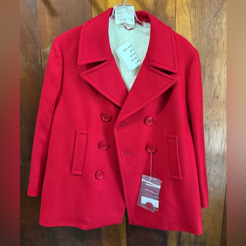 Prada Women's Red Peacoat